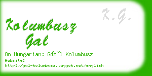 kolumbusz gal business card